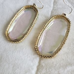 EUC Kendra Scott Deily Earrings in Dichroic Glass and Gold